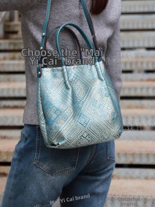 YIMOYICAI | Geometric Pattern Ethnic Style Vintage Canvas Handbag