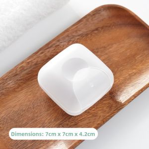 Portable Travel Handmade Soap Dish Sealed with Lid Soap Box for Business Trips And Vacations Simple Design Bathroom Storage