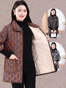 อุ่น ผ้าขนแกะ เรียงราย เสื้อกั๊กผ้าคอตตอน สําหรับผู้หญิง ฤดูหนาว อุ่น Th And Cold Protection แขนยาว คาร์ดิเกน สไตล์ หลวม Fit ความยาวปานกลาง