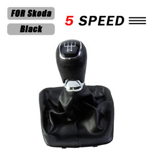 For Skoda Octavia 2 A5 A6 2004-2012 5/6 Speed Car Stick Gear Shift Knob with PU Leather Gaiter Boot Cover Lever Change Knob
