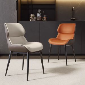 Nordic Luxury Dining Chair Home Simple Modern Back Chair Hotel Restaurant Cat Scratching Leather Chair Living Room Dining Table Stool