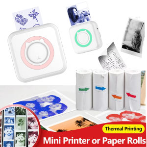 Color Photo Print Mini Printer Can Print Labels Photos Images Text URLs Gift Choice57*25mm Print