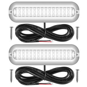 42led đi biển ánh sáng thép không gỉ buồm đèn tín hiệu 10-30V đèn tàu thủy IP68 không thấm nước 80W du thuyền thuyền phụ kiện