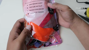 Kenmaster Sarung Tangan Karet Anti Air Latex Orange Industri / Industrial Hand Glove Ukuran L Warna Orange