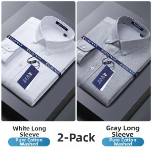 TUCANO | 100% Cotton Mens Business Dress Shirt White Long Sleeve