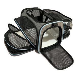 Large Capacity Expandable Cat Bag Handheld Pet Bag for Travel Air Shipping Bag Crossbody Dog And Cat Carrier Bag