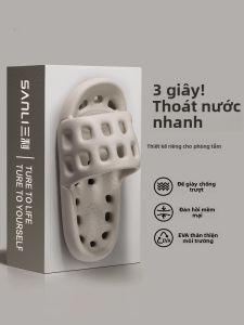 MONLEYTA | Dép đi trong nhà chống trượt cho nam Dép đi trong nhà tắm thoáng khí EVA Đế bằng EVA Chống mùi Hấp thụ ẩm nhanh