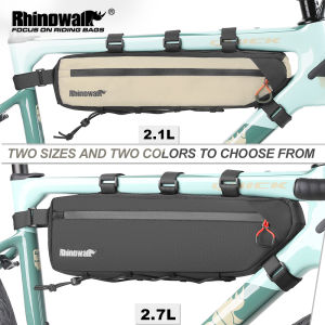 Rhinowalk Bike Triangle Bag 2.1L/2.7L Frame Under Tube Bag Dirt-resistant MTB Road Gravel Bike Triangle Storage Bag 1 Piece