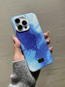 Luxurious Pearl Fine Sand Silicone Phone Case for  15Promax Ultra Thin Super Bright Womens Style Protective Cover