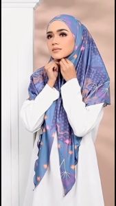 Tudung Instant Bawal Lazy Printed | Bawal Lazy Corak