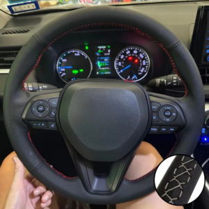 Hand Stitched Perforated Non-slip Microfiber Leather 2019-2024 Avalon 2019-2022 Steering Wheel Cover For Toyota RAV4 SUV