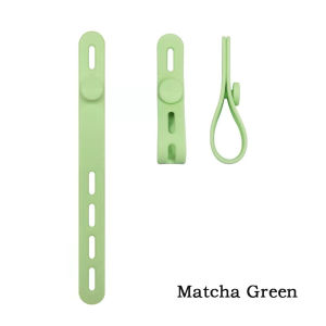 Silicone Cable Straps Adjustable Multi-Hole Cord Organizer Stylish Colorful Reusable Wire Ties for Desk Cable Management