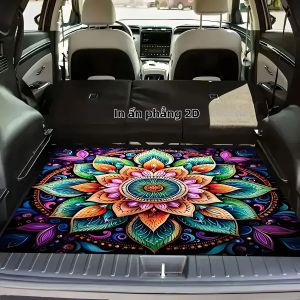 Thảm Lót Cốp Xe VIKAMA Mandala Lotus - Thảm Lót Cốp Xe Đa Năng Chống Vết Bẩn Bền Bỉ Chống Trơn Trượt Chống Phai Màu Chất Liệu Polyester