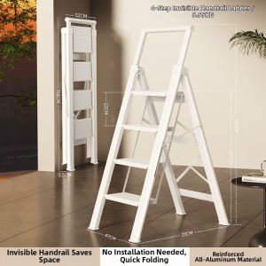 AOPENG | Safe Aluminum Ladder 4 Steps