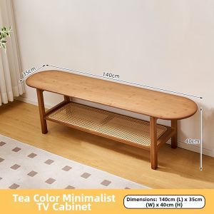 MEIZHULIJIA | Rattan Minimalist Storage Floor TV Stand