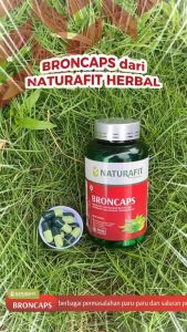 Broncaps Obat Herbal Naturafit Meredakan batuk sesak nafas dan Membersihkan Paru-paru 30 Kapsul