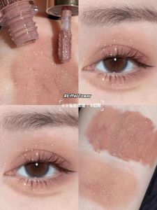 Out-Of-Office OOO Sparkling Liquid Eyeshadow Coffee Color Pearl Texture Long-Lasting Eye Makeup for Any Skin Type