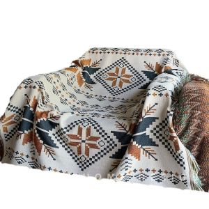 Retro American Style Cotton Thread Sofa Cover Full Cover Bohemian Decorative Single Person Sofa Blanket One Piece Cover
