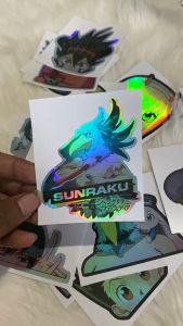 Stiker Hologram Sunraku shangri la frontier2 ukuran 8 cm