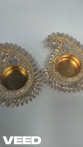 Traditional Handmade Diwali Diya Tealight Candle Holder For Diwali Gift | Pooja Decor | Festive Decor Colorful Indian Diwali Decoration (Pack of 1 pc)