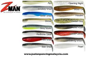 Zman SWIMMER Z 6 INCH SOFT PLASTIC LURE MADE in the USA
