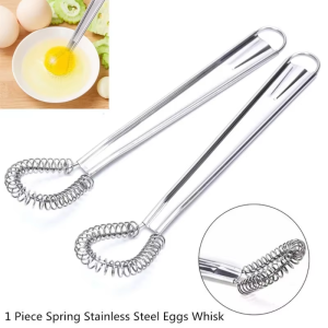Stainless Steel Egg Beater Spring Manual Mixer Honey Cream Mixer Baking Frother Special Kitchen Cooking Tool Egg Whisk Beater