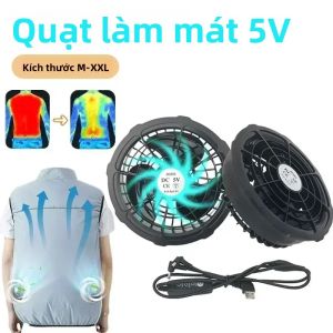 5V Đeo Quạt Làm Mát Áo Vest 3 Tốc Độ Điều Chỉnh Điều Hòa Công Việc Mùa Hè Câu Cá Đi Bộ Đường Dài Áo Thoáng Mát Áo Vest Cho Thời Tiết Nóng
