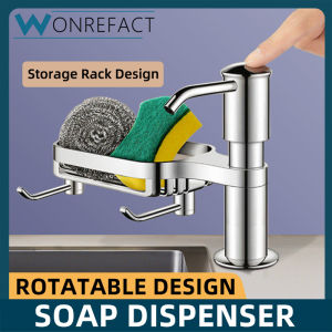 Sink Soap Dispenser With Tray Hook Extension Tube Kitchen Sink Soap Dispenser Countertop Dishwashing Liquid Soap Dispenser