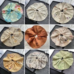 Extra Large 30cm Hair Ties Womens Vintage Chinese Atmosphere Sense Lotus Leaf Edge Hair Accessories Headwear Fashionable Hair Bands