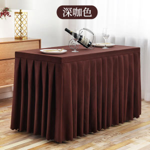 Hotel Conference Table Cloth Rectangular Business Table Skirt Office Long Table Sets Table Top Exhibition Activity Table Skirt
