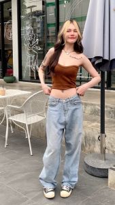 🌈 SpinnyHouse 🌈 เสื้อเกาะอกผ้าพร้อมทอ เว้าช่วงอกซิกม้าก 💞 ผ้ายืดหยุ่น ยืดตามตัว สปอร์ตสีอันดับ ราคาถูกต้อง สามารถส่งทุกสี รุ่น อันดับ