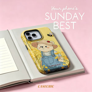 Potdemiel | Rapeseed Bear & Bee For Case For iPhone 17 16 15 Pro Max TPU Anti-Scratch Outer Shell Raised Screen CaseChic
