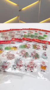 สติ๊กเกอร์ติดกระจก สูญญากาศติดกระจก รูปคริสมาสต่างๆ (แบบไม่มีกาวติดง่าย) แต่งร้านกาแฟ christmas เทศกาล snowflake ปีใหม่12 ชิ้น