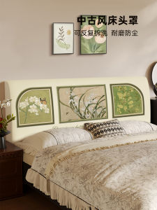 เตียงนอนแบบป้องกันฝุ่นไม้ปี 2025 แบบใหม่พร้อมหมอนรองศีรษะที่มีโครงสร้างแข็งและหมอนรองศีรษะแบบนุ่มสำหรับการปิดบ้านและปรับปรุงที่สวยงาม