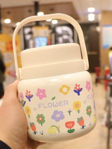 Portable Wide-Mouth Stainless Steel 316 Insulated Rice Box Silver Ear Soup Slow Cooker Student Office Workers Porridge Barrel