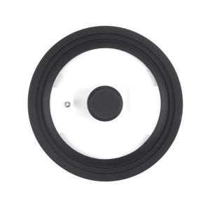Silicone Tempered Glass Heat Resistant Round Multipurpose Lid