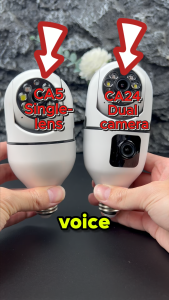 V380 Pro Bulb Dual Lens CCTV Camera To Cellphone Camera No Wifi Needed Two-Way Audio Full Color Night Vision Camera