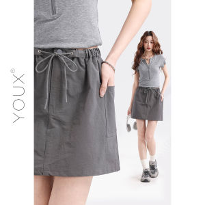 YOUXIANG | Chân Váy Ngắn Dễ Dàng Giảm Eo Co Dãn