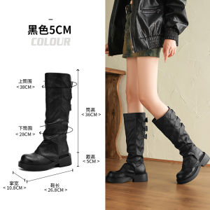 รองเท้าบูทกันน้ำแบบยาวบุขนแกะสีน้ำตาลสำหรับผู้หญิง ฤดูใบไม้ร่วง 2025 รองเท้าบูทมาร์ตินแบบใหม่ ทรงเข้ารูป ด้านนอกเป็นวัสดุ PU ด้านในเป็นวัสดุสังเคราะห์