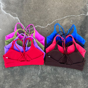 ผู้หญิงกีฬา Bra สายคล้องคอผู้หญิง Push Up Sport Bra โยคะ Gym Crop Top Brassiere ฟิตเนส Top Sport Bra Breathable Bras