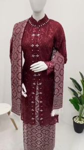 set kebaya sabrina /kebaya busui / kebaya wisuda / kebaya modern / setelan tunik selendang / tunik lamaran / tunik hajatan