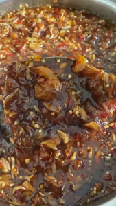 น้ำปลาหวาน สงขลา สำหรับ จิ้มผลไม้ทุกชนิด เครื่องเยอะ กุ้งแน่น Thai style Savoury Fruit Dip (230 g. / 500 g./ 1 kg.)