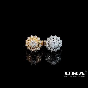 Nhẫn nữ UHA mạ vàng 18k xi kim đính đá CZ - Trang Sức UHA N833