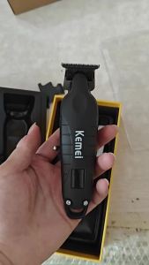 Kemei | Kemei 2290 2293 Professional Cordless Hair Clipper Men Barber Fade Clipper and Zero Gapped Trimmer Set Electric Hair Cutting Kit