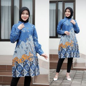 Batik Pria Wanita Lengan Panjang Modern Mewah Couple Pasangan Slim Fit