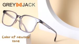 Grey Jack Frame Kacamata Anti radiasi blueray Fashion Pria dan Wanita Model Kotak TR90 Bisa Minus Blueray Photocromic 202302