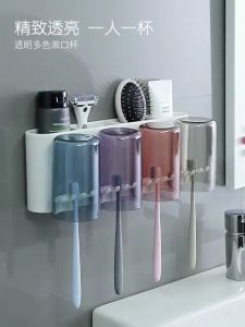 Giá Treo Bàn Chải Kem Đánh Răng 2 Cốc 3 cốc 4 Cốc Kệ Để Đồ Nhà Tắm ECOCO Cao Cấp Không Cần Khoan Tường