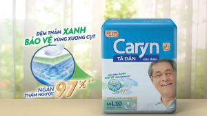 Tã dán người lớn Caryn bỉm dán gói L10 L20 M10 XL10 XL20 Lõi bông cao cấp thấm hút mỏng nhẹ cho bề mặt luôn khô thoáng