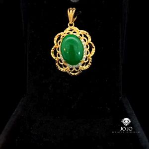 M1490 Mặt và dây chuyền nữ đính đá màu cẩm thạch sáng lấp lánh JOJO