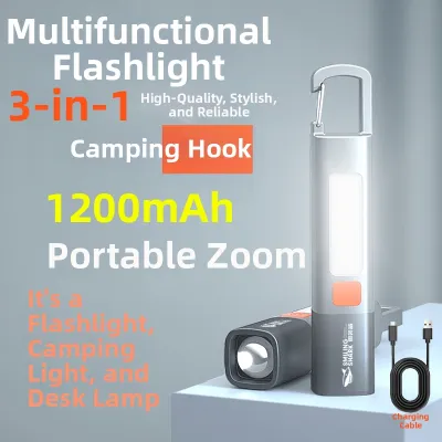 SMILING SHARK | Portable Camping Zoomable Bright Outdoor Indoor Lamp